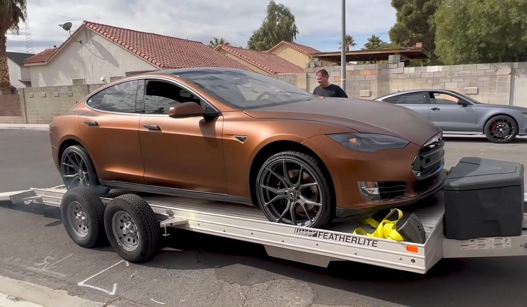 Tesla Model S ICE T Chevy V8 Benziner Swap Umbau 2
