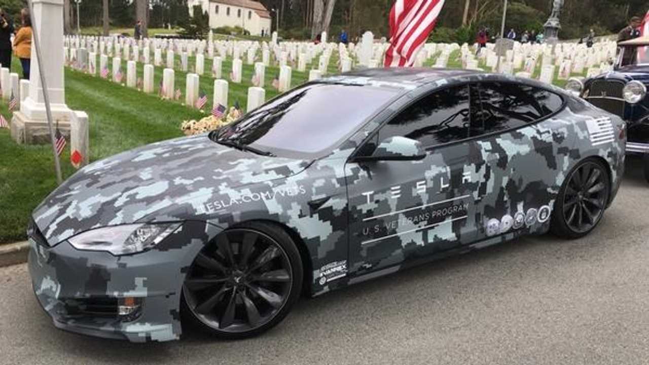 Tesla Special Ops Camouflage Model S Veterans Day 2