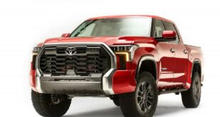 Toyota Tundra Pickup Supersonic Red TRD Parts SEMA 2021 1 310x165 Toyota Tundra Pickup in Supersonic Red und mit TRD Parts!
