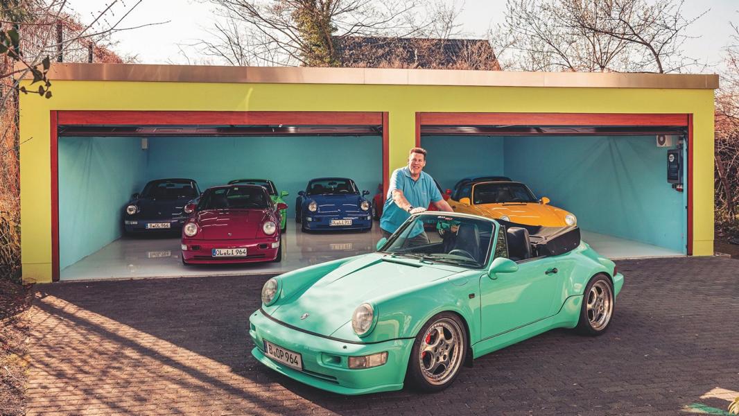Cuando los sueños del automóvil se hacen realidad: ¡un colorido garaje Porsche!