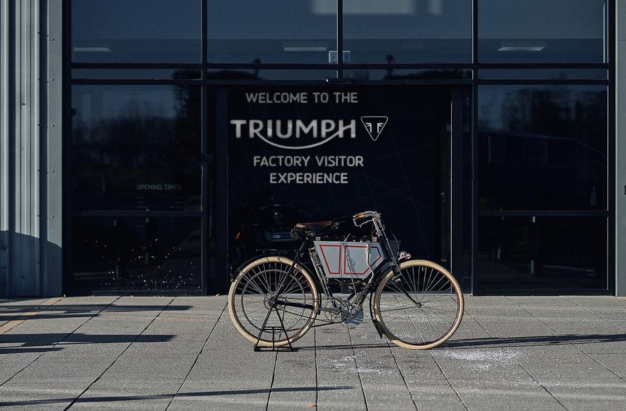 Triumph 1901 Factory Location 9 Historischer Fund des ersten TRIUMPH Prototyps von 1901