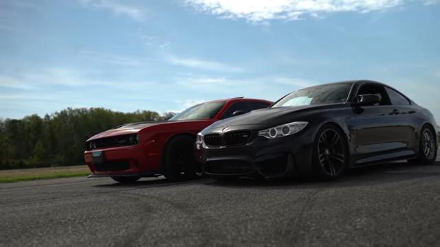 Video: 650 PS BMW M4 F82 vs. 717 PS Dodge Hellcat!