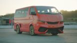 600 hp BiTurbo V12 engine in the small Toyota Hiace!