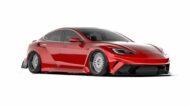 Extremes Tesla Model S Widebody Kit SEMA 2022 Competition Carbon 2 190x107