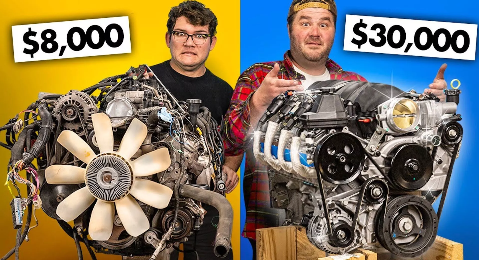 Video: ¡Motor armado V8 de lujo versus V8 de bajo presupuesto!