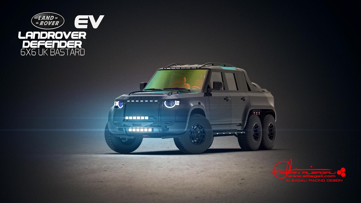 Vollelektrisches Land Rover Defender 6×6 Monster UK Bastard 11