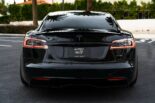 Black Tesla Model S Plaid on Forgiato Cactus Jack rims!