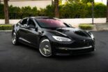 Czarna Tesla Model S w kratę na felgach Forgiato Cactus Jack!