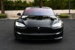 Czarna Tesla Model S w kratę na felgach Forgiato Cactus Jack!