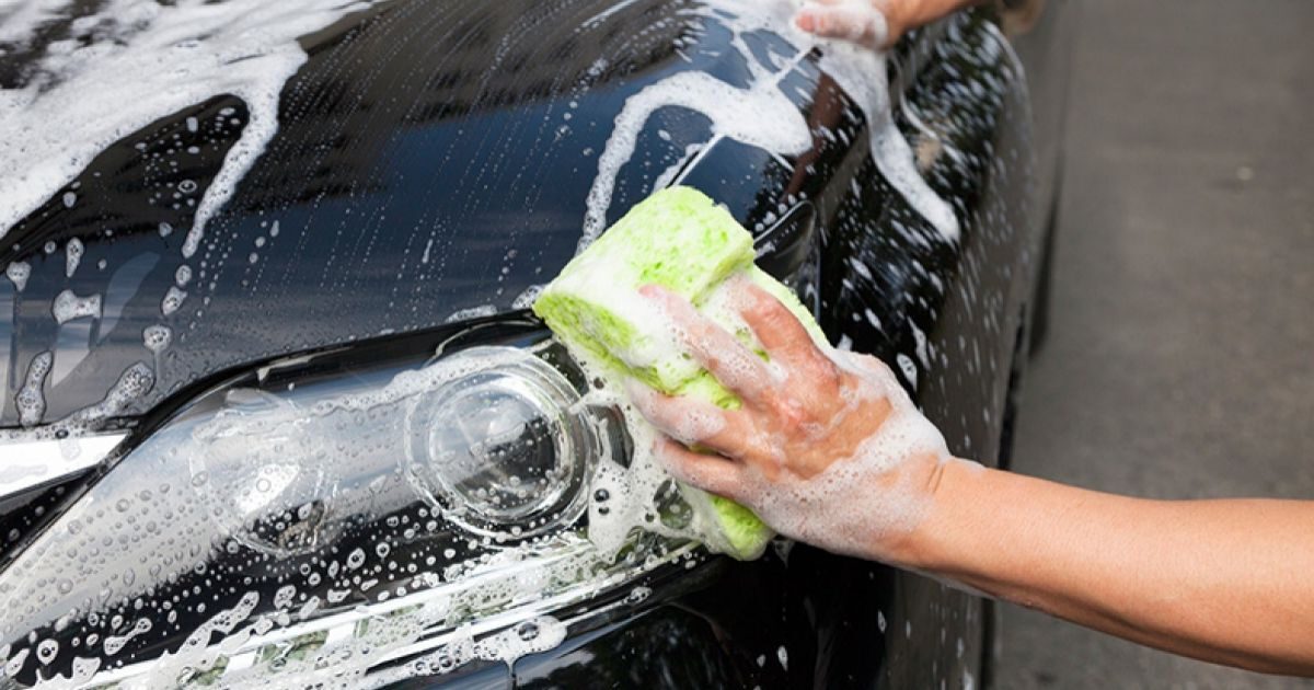 Handwaesche Auto Waschen Schwamm Wasser E1679040545624