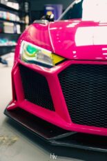 Audi R8 "Pinky": A unique widebody with Lamborghini flair!