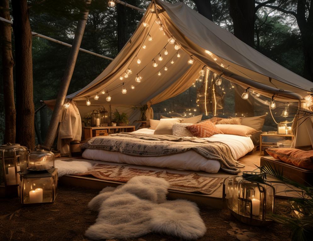 Glamping Camping Urlaub Zelt Wald