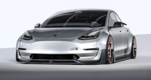 Tesla Model 3 z podwoziem Airride przykuwa uwagę wszystkich!