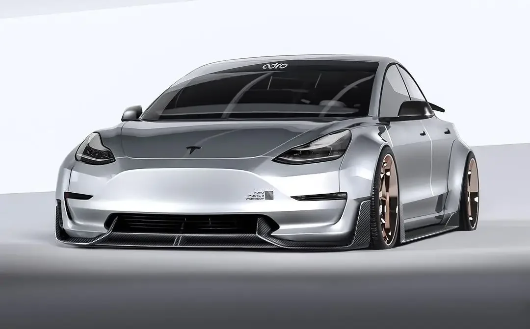 ADRO Tesla Model 3 Widebody - mocno tuningowany samochód elektryczny!