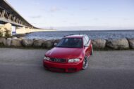 Ein Audi RS4 B5 Avant, der sich abhebt: Die Misano Rote Perle!