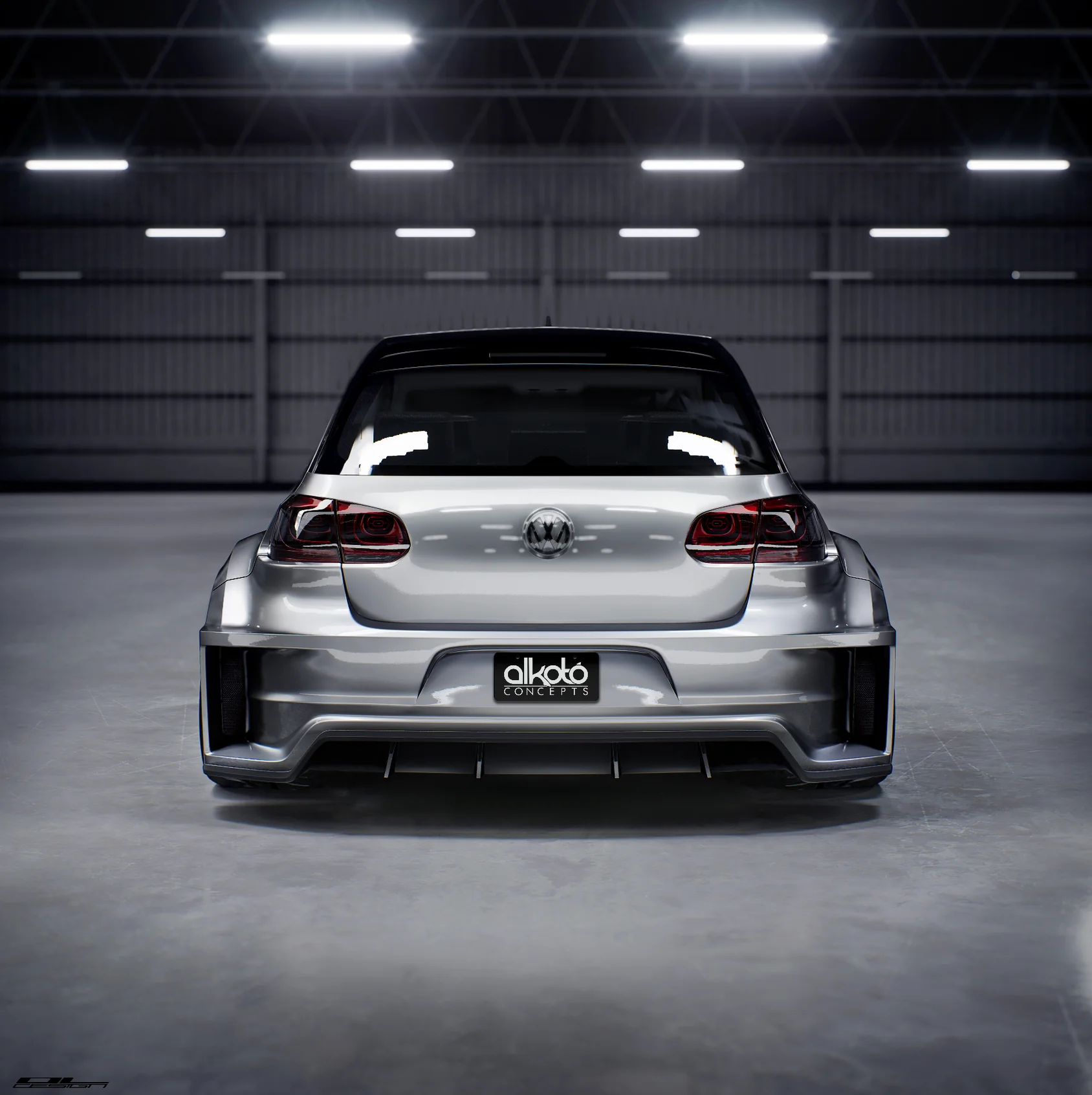 VW Golf GTI & R مع طقم الجسم العريض في مظهر سباق TCR لـ SEMA 2023!