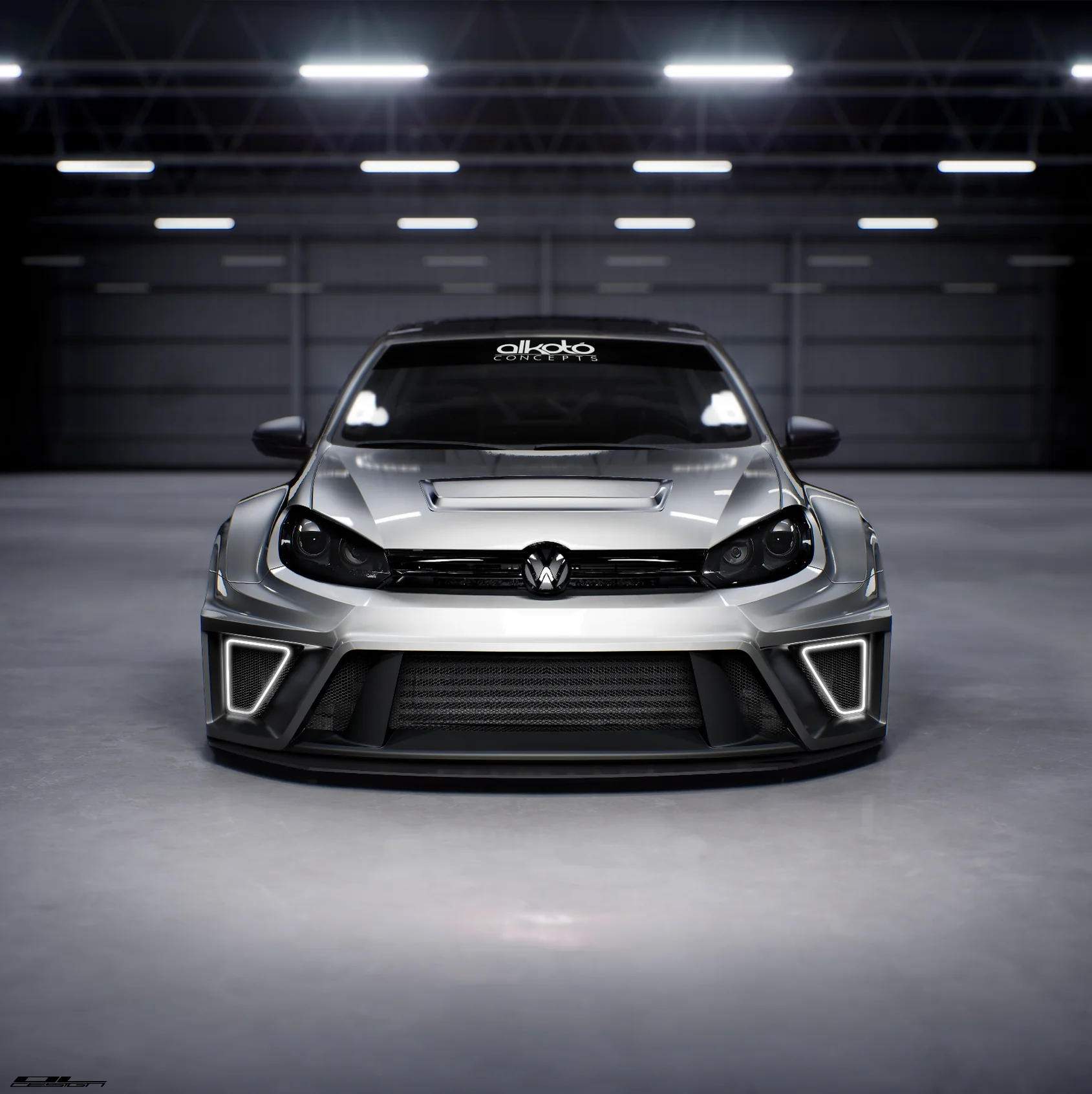 VW Golf GTI i R z zestawem szerokokadłubowym w wyścigowym stylu TCR dla SEMA 2023!