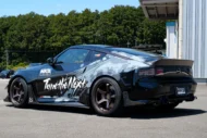 HKS Nissan 400Z with widebody kit and crazy sports exhaust system!