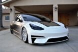 Tesla Model 3 with Airride chassis draws everyone's attention!