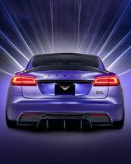 Plaid Tesla Model S di Vorsteiner: gemma di carbonio in viola!