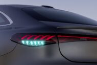 Mercedes with turquoise lights for autonomous driving!