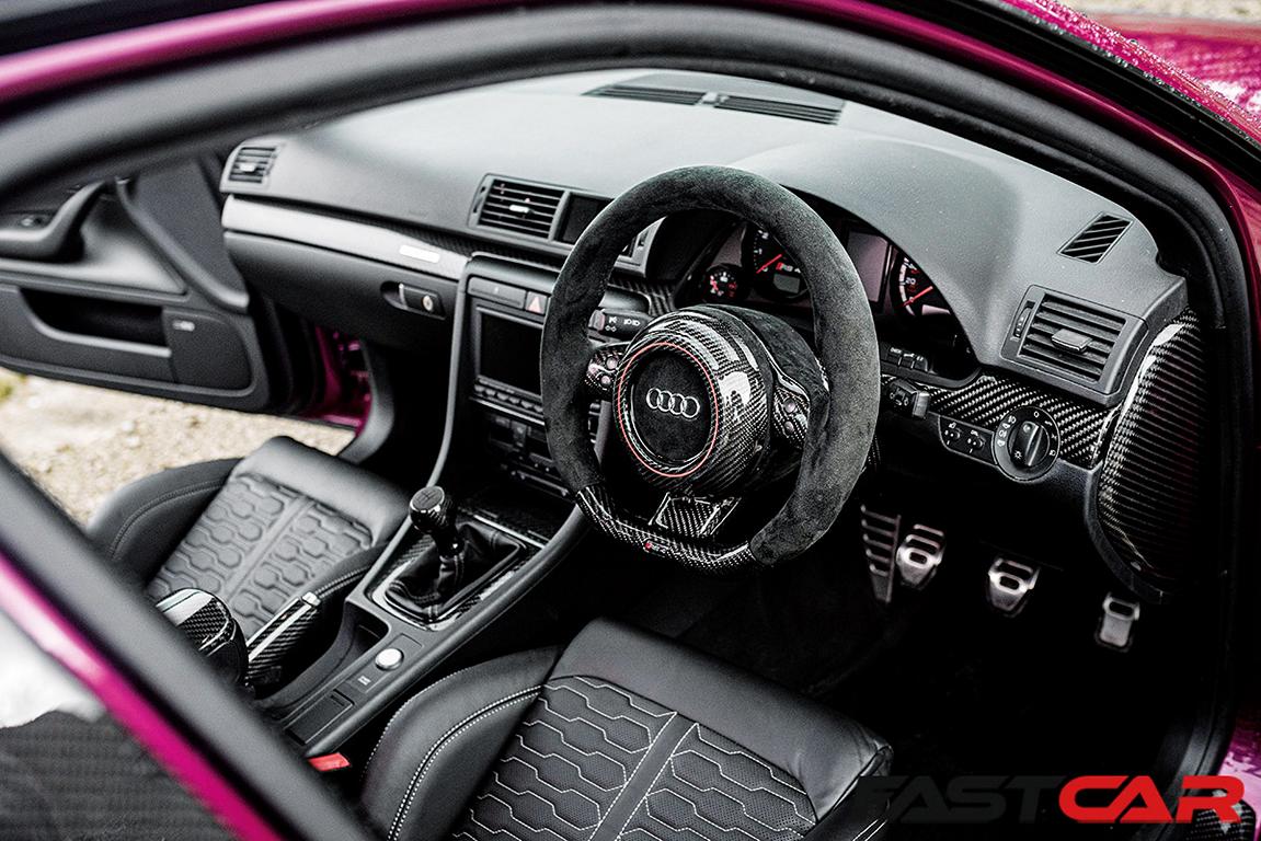 Getunter Audi RS4 (B7) mit Widebody-Styling in Lamborghini-Violett!