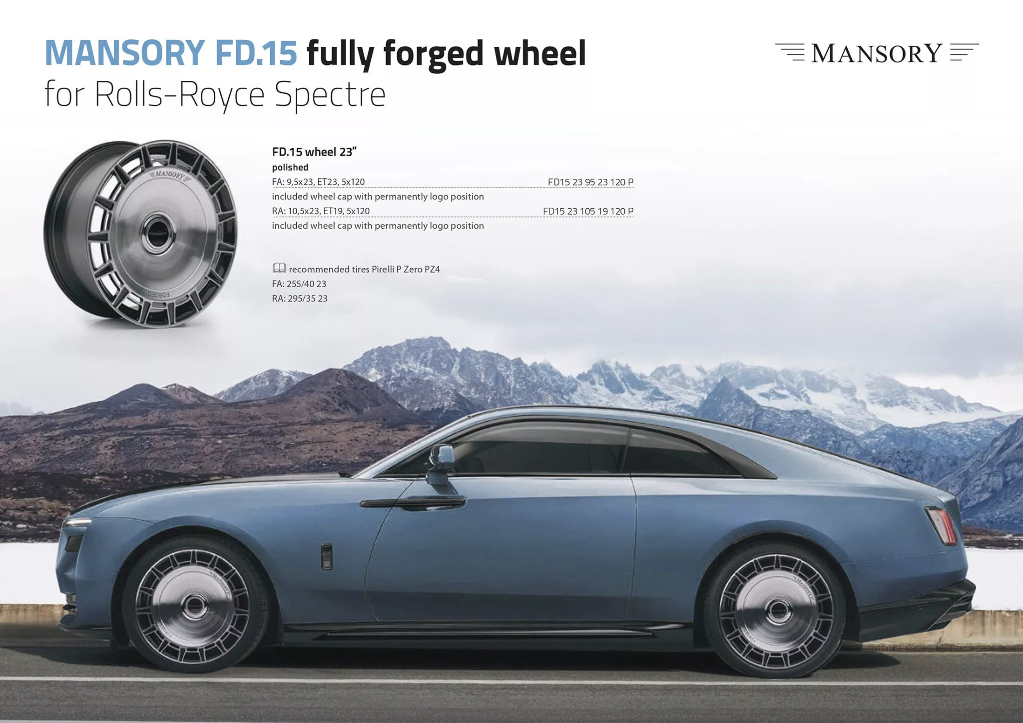 Mansory gives the Rolls-Royce Specter 23-inch rims!