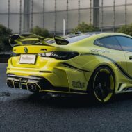Completely over the top: bright yellow DarwinPRO BMW M4 with widebody kit!